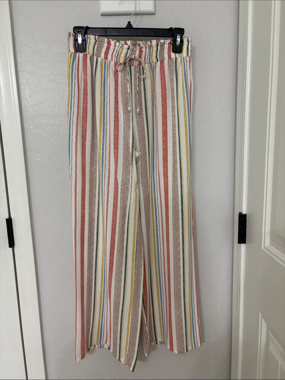 Womens Striped Wide-Leg Pants - Multi